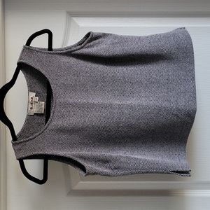 Blue Ice Vintage Herringbone Print Top